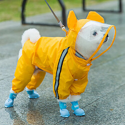 Chien De Compagnie Chiot Imperméable Manteau De Pluie à Capuche Veste Imperméable Vêtements De Pluie Jaune L pas cher