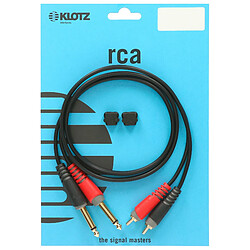 Avis Bretelle 2x RCA mâles / 2x Jacks TS, 2m Klotz