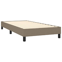 Acheter vidaXL Sommier à lattes de lit avec matelas LED Taupe 100x200 cm Tissu