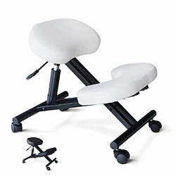 Bodyline - Healt And Massage Chaise orthopédique suédoise en métal siège ergonomique Balancesteel, Couleur: Blanc