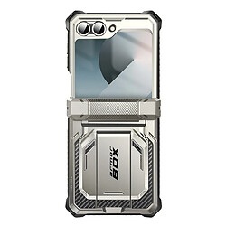 I-Blason Coque Carbone pour Samsung Z Flip 6 Protection Intégrale Antichoc Gris