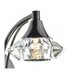 Avis Luminaire Center Applique murale Luther chrome noir et cristal 1 ampoule