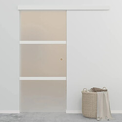 vidaXL Porte coulissante Verre ESG et aluminium 90x205 cm Argenté 