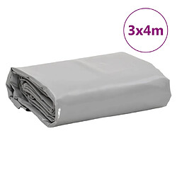 vidaXL Bâche gris 3x4 m 650 g/m² pas cher