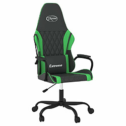 Maison Chic Chaise de jeu, Chaise gaming, Fauteuil gamer d'ordinateur,Chaise de Bureau Noir et vert Similicuir -GKD21994