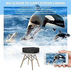 Universal 4K 3D HD 1080P 12000 Lumens LED WiFi BT Home Cinéma HDMI Noir