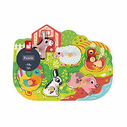 Puzzle en bois premier âge Happy farm - Janod 