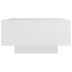 Avis vidaXL Table basse Blanc 90x60x31 cm Aggloméré