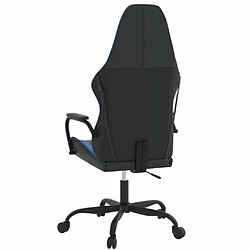 Maison Chic Chaise de jeu, Chaise gaming de massage, Fauteuil gamer d'ordinateur,Chaise de Bureau Noir et bleu Similicuir -GKD49657 pas cher