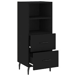 Maison Chic Buffet,Meuble de Rangement,commode pour salon,Cuisine Noir 34,5x34x90 cm Bois d'ingénierie -MN88712 pas cher