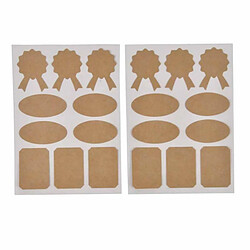 Paris Prix Lot de 20 Stickers Déco Craft 13x18cm Naturel