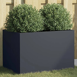 Maison Chic Jardinière,Bac à fleurs - pot de fleur anthracite 62x40x39 cm acier laminé à froid -GKD19668