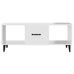 Acheter vidaXL Table basse Blanc brillant 102x50x40 cm Bois d'ingénierie