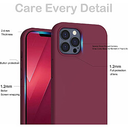 Riffi Riff Coque arrière souple en silicone fin et souple pour Apple iPhone 15 Pro Max Bordo