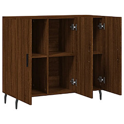 Acheter vidaXL Buffet chêne marron 90x34x80 cm bois d'ingénierie