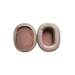 LUUCOZK 1 paire d'accessoires de casque de rechange Coussin d'oreille en similicuir doux en velours-Marron 