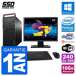 PC Tour Lenovo M700 Ecran 19" Intel G4400 RAM 16Go SSD 240Go Windows 10 Wifi · Occasion 