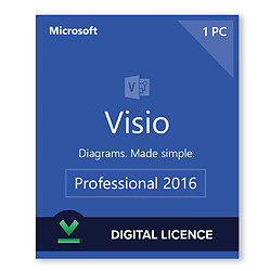 Microsoft Visio 2016 Professionnel - Licence numérique - Logiciel en téléchargement