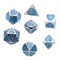 7 Pièces Métal Polyèdre Dés D4 D6 D8 D10 D12 D20 Jeu De Rôle Jeu I D4 D6 D8 D10 D12 D20