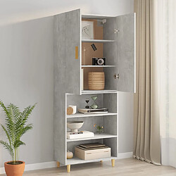 Avis vidaXL Armoire murale suspendue Gris béton 69,5x34x90 cm