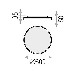 Acb Plafonnier Lisboa 1x60W LED Blanc 3000K