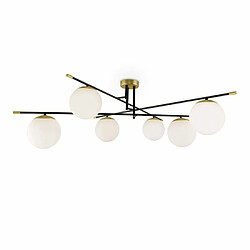 Acheter MAYTONI Modern Nostalgia 6 Light Matt Gold Plafonnier Verre Globe Shade