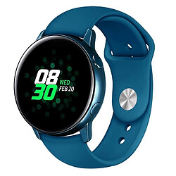 Wewoo Bracelet pour montre connectée en silicone monochrome appliquer Samsung Galaxy Watch Active 22 mm cyan