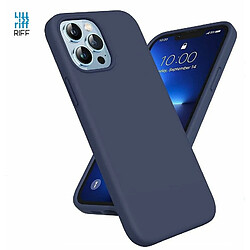 Riffi Coque Riff Thin & Soft en silicone avec intérieur en fibre douce pour Apple iPhone 13 Pro Max Bleu nuit 