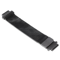 vhbw bracelet acier inoxydable noir fermeture magnétique compatible avec Garmin Forerunner 220, 230, 235, 620, 630, 735 