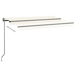 Avis Maison Chic Auvent automatique | Store banne extérieur | Marquise avec capteur de vent et LED 450x300 cm Crème -MN40620