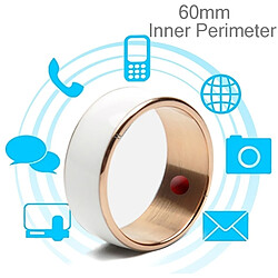 Wewoo Bague connectée or rose et blanc en Smart Ring, imperméable à l'eau à la poussière, suivi de la santé, partage sans fil, Appel, message Push, périmètre intérieur: 60mm 