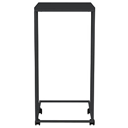 Avis vidaXL Table d'appoint avec roues Noir 40x30x63,5 cm Bois d'ingénierie