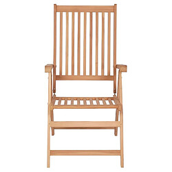 Avis Maison Chic Lot de 4 Chaises inclinables de jardin - Fauteuil d'extérieur Bois de teck solide -MN86292