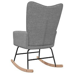 Acheter Maison Chic Chaise à bascule | Fauteuil Relax, design moderne Gris clair Tissu -GKD54661