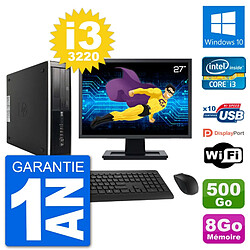 PC HP Compaq Pro 6300 SFF Ecran 27" i3-3220 RAM 8Go Disque 500Go Windows 10 Wifi · Occasion 