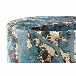 Paris Prix Pouf Design Marbré Gipsy 46cm Bleu Foncé