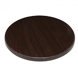 Plateau de table rond marron foncé Bolero 800 mm 