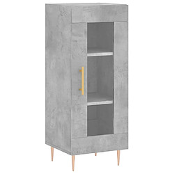 Acheter vidaXL Buffet haut Gris béton 34,5x34x180 cm Bois d'ingénierie