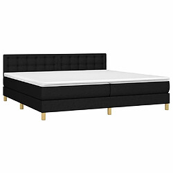 Avis Sommier à lattes,Cadre à lattes de lit et matelas et LED pour Adulte Noir 200x200 cm Tissu -MN29508