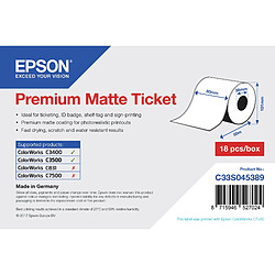 Epson Rouleau d'étiquettes Premium Matte 80mm x 50mm pour TM-C3400