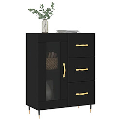 Avis Maison Chic Buffet,Meuble de Rangement,commode pour salon,Cuisine noir 69,5x34x90 cm bois d'ingénierie -MN44833