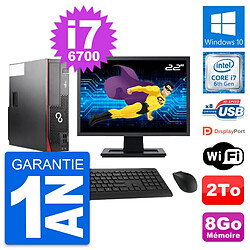 PC Fujitsu D556 DT Ecran 22" Intel i7-6700 RAM 8Go Disque 2To Windows 10 Wifi · Occasion 