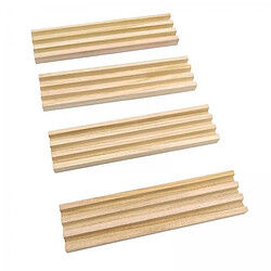 Solide En Bois Domino Tiile Titulaire Rack 3 Slots Organisateur de Support de Plateau de Domino En Bois 2xunfinished pour L'ensemble de Tuiles de Domino