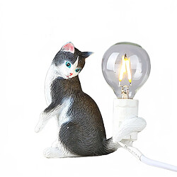 Universal Lampe de table en résine noire claire pour animaux nordiques salon chambre à coucher décoration Lampe de table pour animaux mini lumineuse |