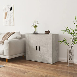 Maison Chic Buffet,Meuble de Rangement,commode pour salon,Cuisine Gris béton 80x33x70 cm Bois d'ingénierie -MN75821