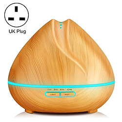 Wewoo Purificateur d'air Machine d'aromathérapie ultrasonique pour humidificateur à télécommande en forme de grain de bois et de grains de boiscapacité 400 mlprise anglaise couleur clair 