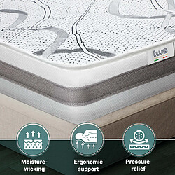 Acheter The White Stone Matelas Simple 80x190 à mémoire de forme | Premium Quality | Hauteur 16 cm | Made in Italy