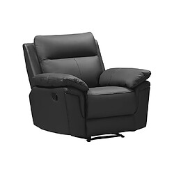 Vente-Unique Fauteuil relax en cuir de buffle PAKITA - Noir