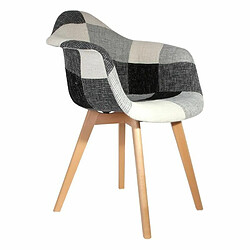 Paris Prix Lot de 2 Fauteuils Patchwork 86cm Gris