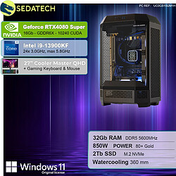 Sedatech Pack PC Gamer Pro V360 • Intel i9-13900KF • RTX4080 Super • 32Go DDR5 • 2To SSD M.2 • Windows 11 • Moniteur 27"